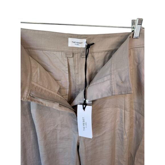 THE RESET R LABEL NWT Slouchy Trouser French Grey Size Large Office Pleated $198 - Picture 5 of 13